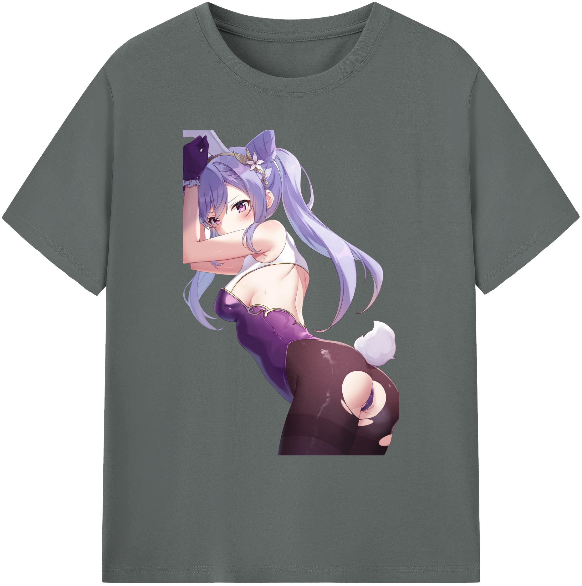 げんし神 刻晴 こくせい genshin Kokusei 綿100％ メンズ半袖Tシャツ｜肌触りやわらか＆通気性